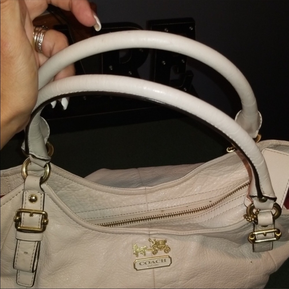 Coach Madison Abigail white genuine leather hobo - Picture 4 of 8
